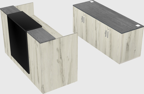 Comptoir d'accueil modulable