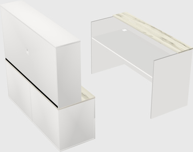 Comptoir d'accueil modulable