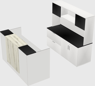 Comptoir d'accueil modulable