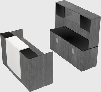 Comptoir d'accueil modulable