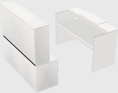 Comptoir d'accueil modulable