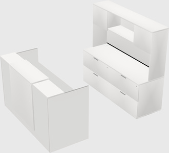 Comptoir d'accueil modulable