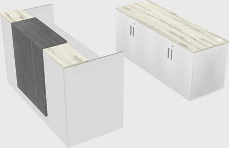 Comptoir d'accueil modulable