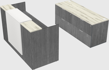Comptoir d'accueil modulable