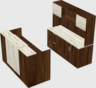 Comptoir d'accueil modulable