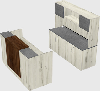 Comptoir d'accueil modulable