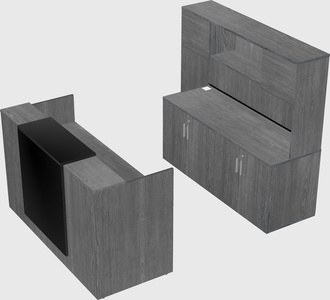 Comptoir d'accueil modulable