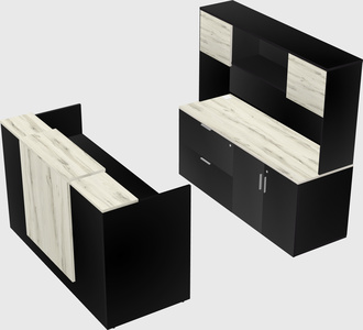 Comptoir d'accueil modulable