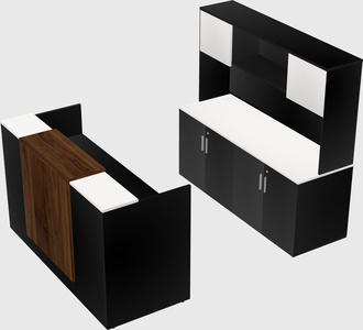Comptoir d'accueil modulable