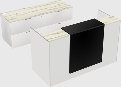 Comptoir d'accueil modulable