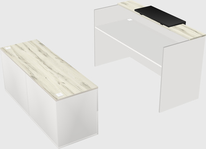 Comptoir d'accueil modulable