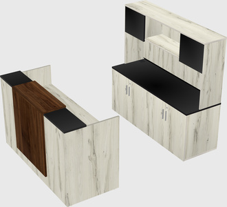 Comptoir d'accueil modulable