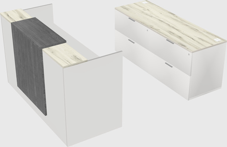 Comptoir d'accueil modulable