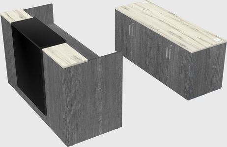 Comptoir d'accueil modulable