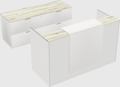 Comptoir d'accueil modulable
