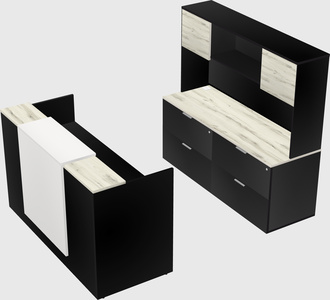 Comptoir d'accueil modulable