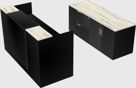 Comptoir d'accueil modulable