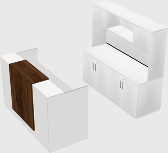 Comptoir d'accueil modulable