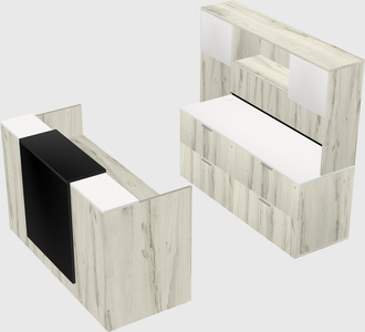 Comptoir d'accueil modulable