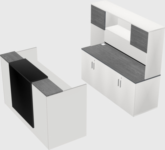 Comptoir d'accueil modulable