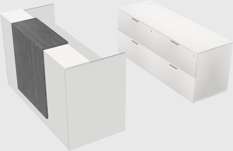 Comptoir d'accueil modulable