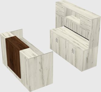 Comptoir d'accueil modulable