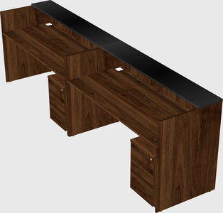 Shared u-shaped reception desks