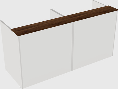 Shared u-shaped reception desks