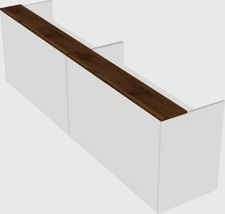 Shared u-shaped reception desks