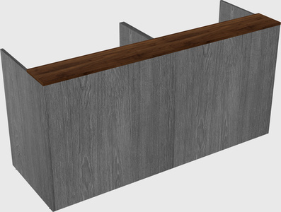 Shared u-shaped reception desks