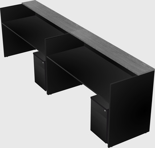 Shared u-shaped reception desks