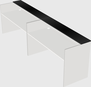 Shared u-shaped reception desks