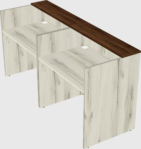 Shared u-shaped reception desks