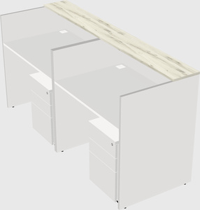 Shared u-shaped reception desks