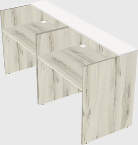 Shared u-shaped reception desks