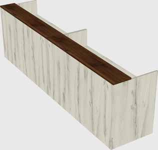 Shared u-shaped reception desks
