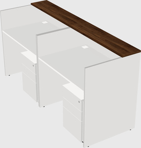 Shared u-shaped reception desks