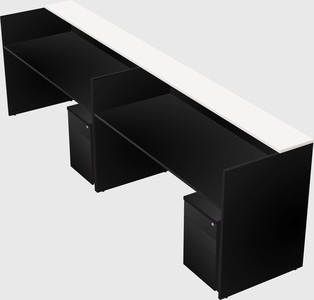 Shared u-shaped reception desks