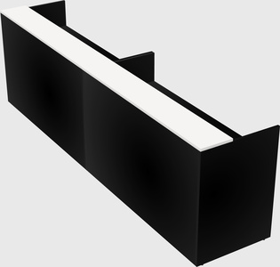 Shared u-shaped reception desks