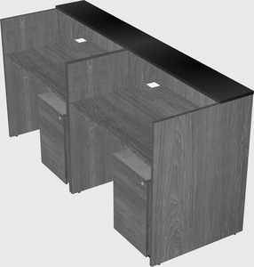 Shared u-shaped reception desks