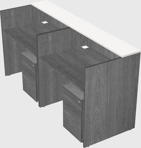 Shared u-shaped reception desks