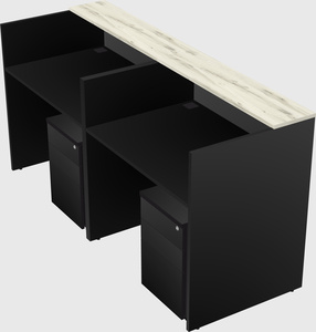 Shared u-shaped reception desks