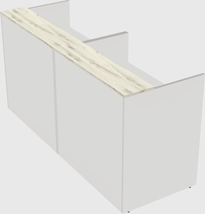 Shared u-shaped reception desks
