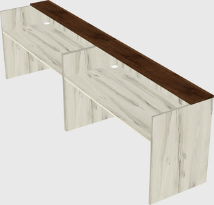 Shared u-shaped reception desks