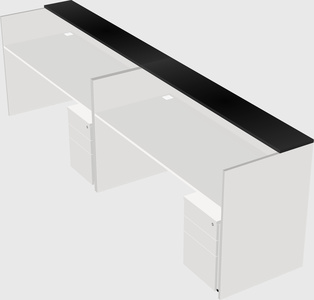 Shared u-shaped reception desks