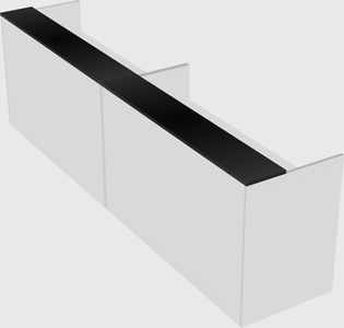 Shared u-shaped reception desks
