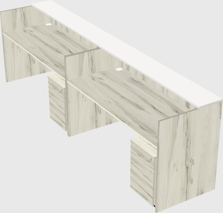 Shared u-shaped reception desks