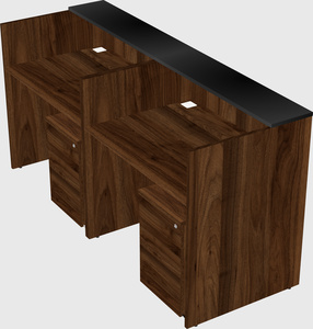 Shared u-shaped reception desks