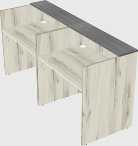 Shared u-shaped reception desks