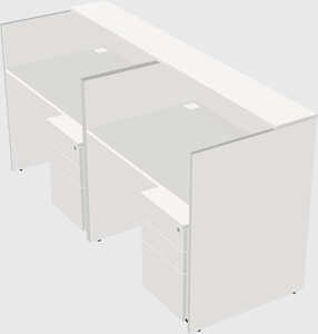 Shared u-shaped reception desks